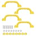 TOPNEW 4Pcs Kids Playground Safety Handles Swing Set Climbing Frame Hand Grips MultiColor Plastic Grab Bars for Outdoor Playhouse Jungle Gym Climbing Frame Yellow - Image 2