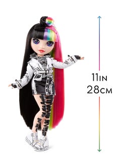 RAINBOW HIGH 2021 Jett Dawson Collector Fashion Doll With Black And Rainbow Hair | 2 Designer Outfits To Mix & Match Accessories | Gift For Kids & Collectors | Toys For Kids Ages 6  To 12 Years  - Image 4