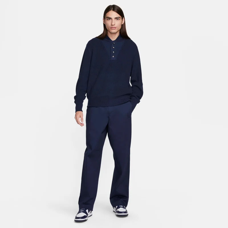 Nike Men's Life Long-Sleeve Military Henley Jumper