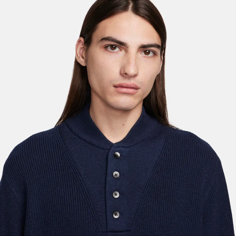 Nike Men's Life Long-Sleeve Military Henley Jumper