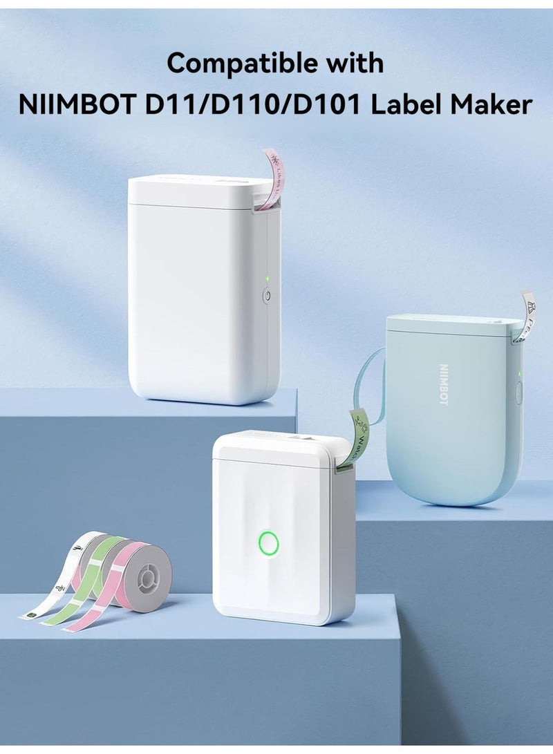نيمبوت شريط طباعة ملصقات NIIMBOT لأجهزة طباعة الملصقات D11/D110/D101، مقاس 15 × 30 مم (0.59 بوصة × 1.18 بوصة)، شريط بديل لطباعة الملصقات في المكاتب المنزلية، أبيض - Image 5