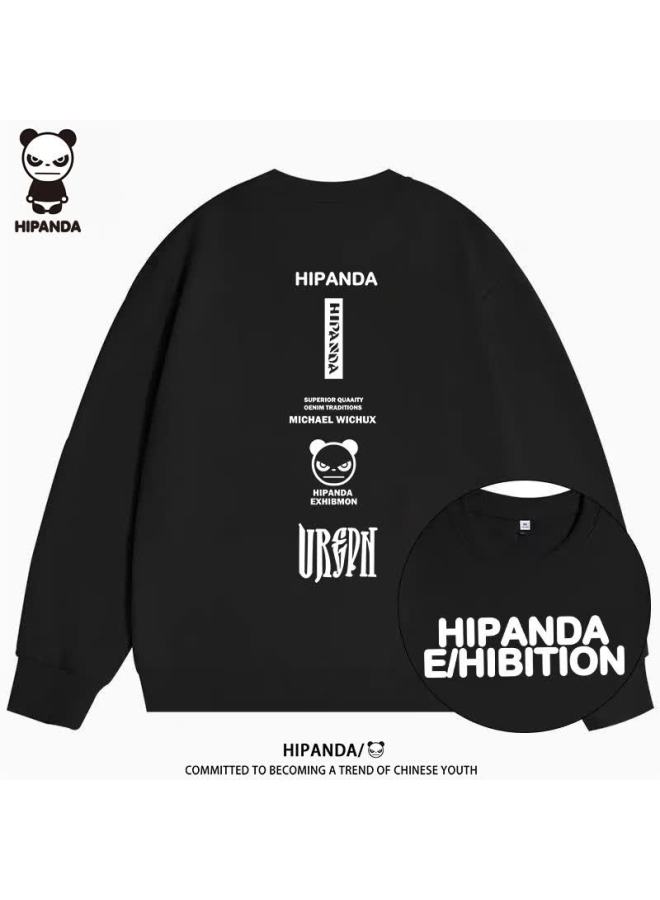 Hipanda Men's Sweatshirt, Autumn  Heavyweight Casual Loose Round Neck Pullover Long Sleeve T-shirt, White Base Layer For Men, XL Size - Image 4