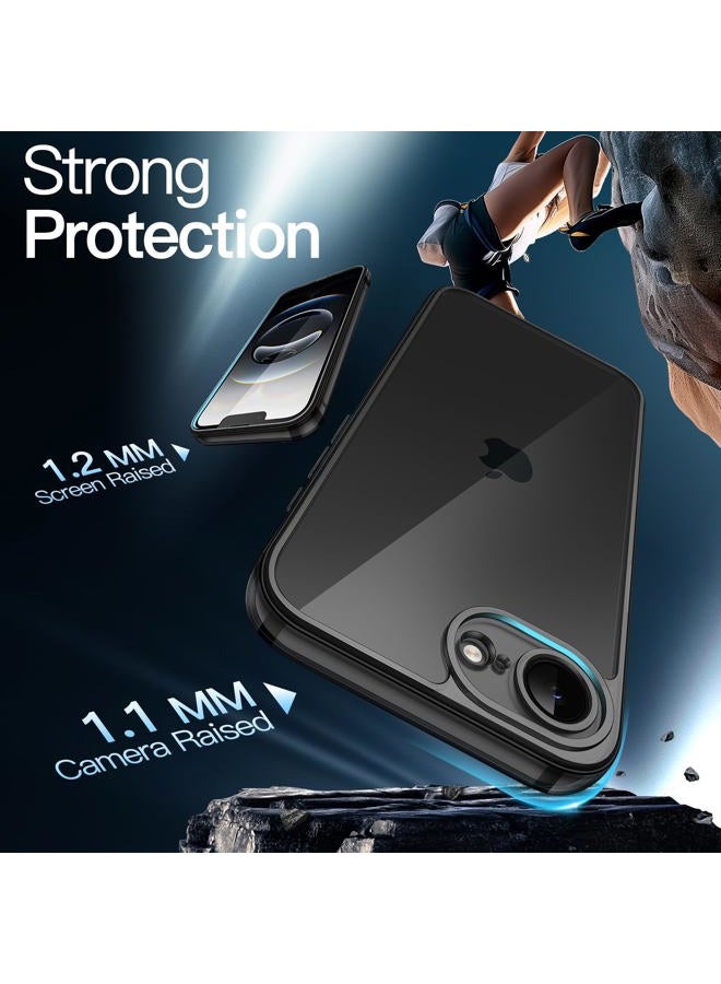 Jetech Case for iPhone 17e (2026) / iPhone 16e, Non-Yellowing Shockproof Phone Bumper Cover, Anti-Scratch Clear Back, 6.1-Inch Display (Black) - Image 4
