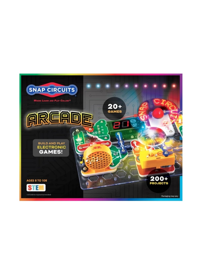 Snap Circuits “Arcade”, Electronics Exploration Kit, Stem Activities for Ages 8+, Full Color Project Manual (SCA-200) Arcade - Image 1