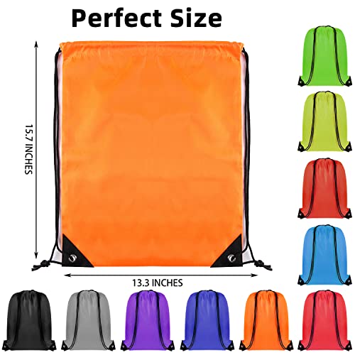 GoodtoU Drawstring Backpack Bulk, 100 Pcs Draw String Bags Cinch Bag Drawstring Gym Bag Sackpack Bags for Women Men, 10 Colors - Image 2