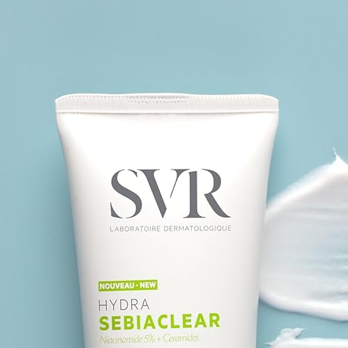SVR Sebiaclear Moisturizing Face Cream - Soothing Moisturizer, Reduces the appearance of marks, with Niacinamide, Hyaluronic Acid and Ceramides for Oily Sensitive Skin, Non-Comedogenic. 1.4 oz. - Image 2
