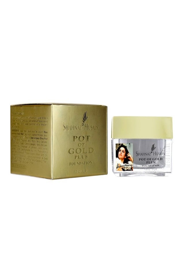 Shahnaz Husain Pot Of Gold Plus Foundation | Enriched With Pure Gold | Smooth Finish & Youthful Glow | 30g - Image 4