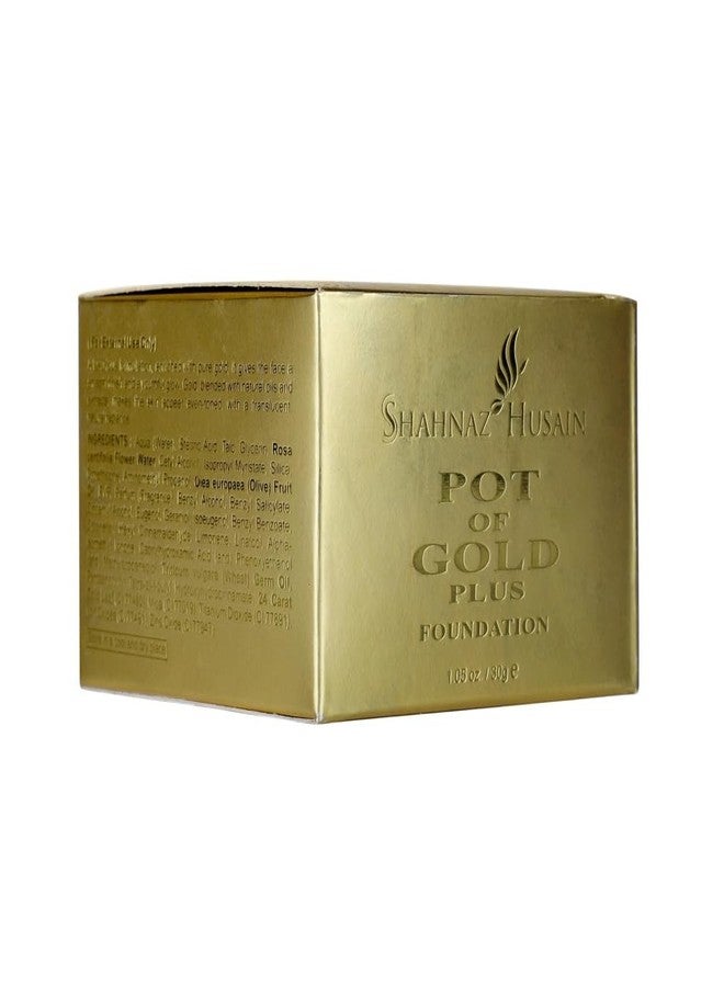 Shahnaz Husain Pot Of Gold Plus Foundation | Enriched With Pure Gold | Smooth Finish & Youthful Glow | 30g - Image 2