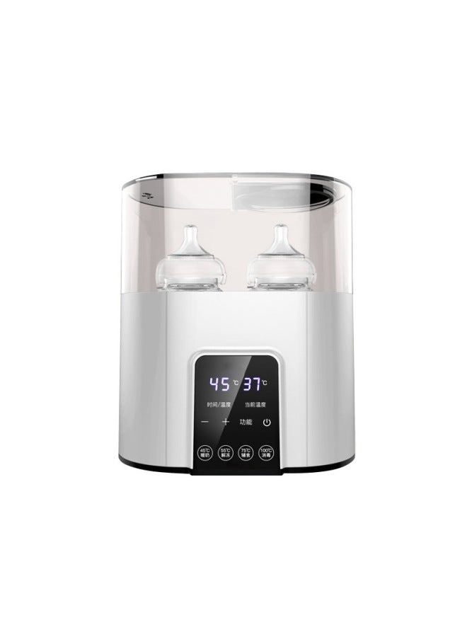 Milk Warmer, Sanitizer 2 In 1, Thermostatic Milk Warmer Smart Bottle Warmer, Double Milk Bottle For Baby,