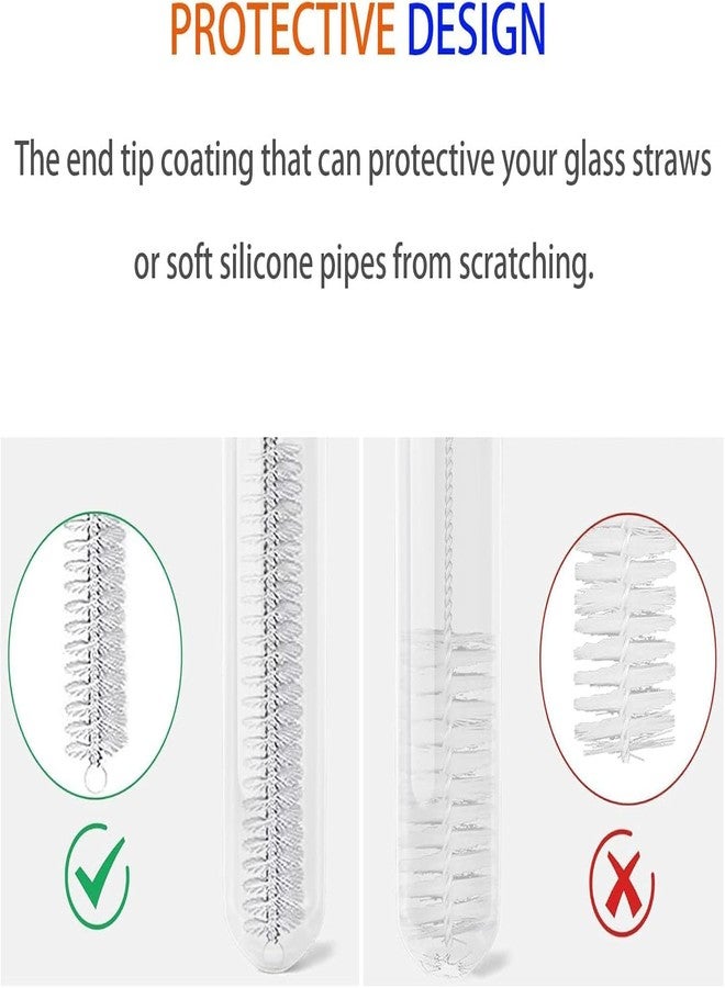 QWENOX Amazon Brand - QWENOX® 2 Pack Straw Cleaner Brush Long Cleaning Brush for Straws on Tumbler, Water Bottle, Sippy Cup, and Pipes, Tubes - Image 4