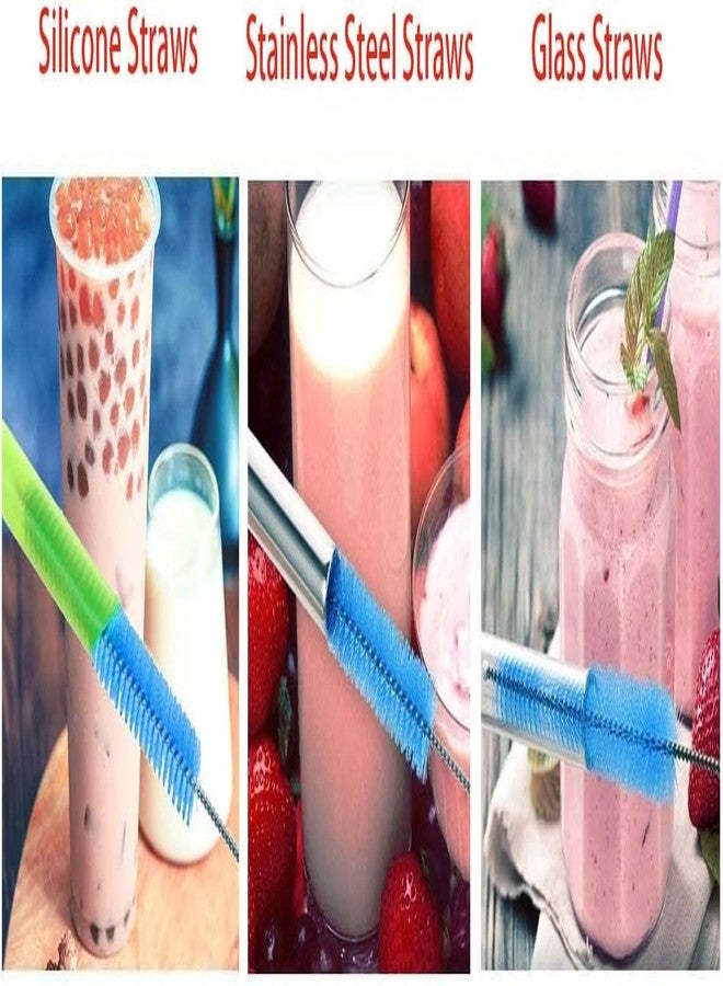 QWENOX Amazon Brand - QWENOX® 2 Pack Straw Cleaner Brush Long Cleaning Brush for Straws on Tumbler, Water Bottle, Sippy Cup, and Pipes, Tubes - Image 5