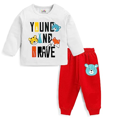 Kuchipoo Baby Boy Regular Fit Cotton Printed T-Shirts and Pyjamas Set (6-7 Years, 4), Multicolor - Image 4