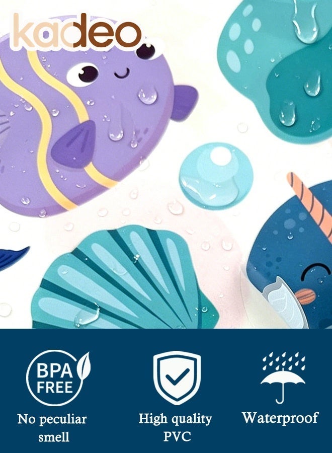 kadeo Ocean Animal Wall Stickers for Kids Room, Underwater Sea Creatures Wall Decals, Nursery, Baby Room, Bedroom Decoration, Peel and Stick, Removable Waterproof Wall Art - Image 5