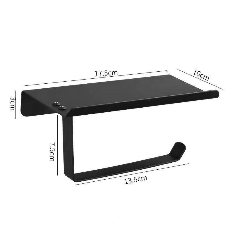 304 Stainless Steel Paper Towel Holder Bathroom Wall-Mounted Household El Engineering Toilet Paper Holder No-Drill Roll Paper Dispenser - Image 2