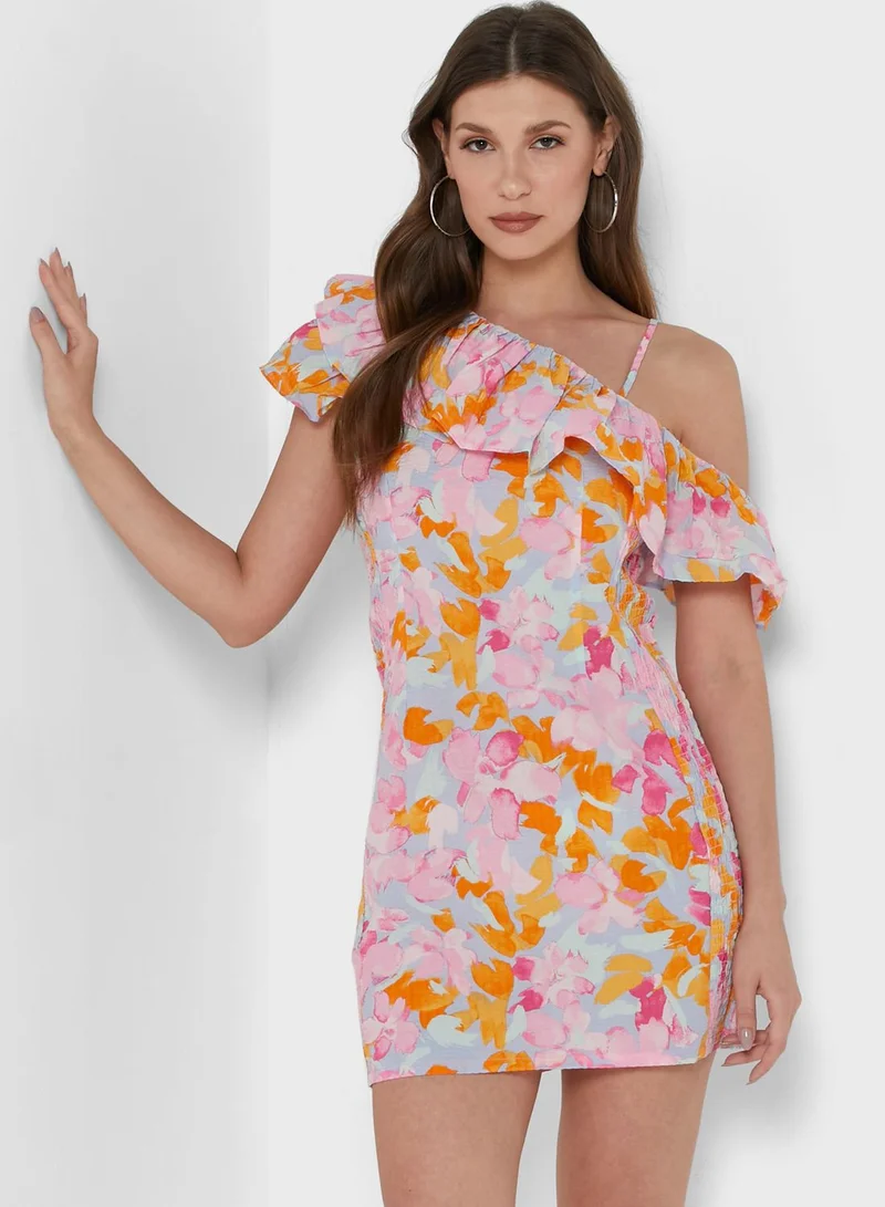 vero moda one shoulder dress Vero Moda - One Shoulder Mini Dress - Women - Polyester - S