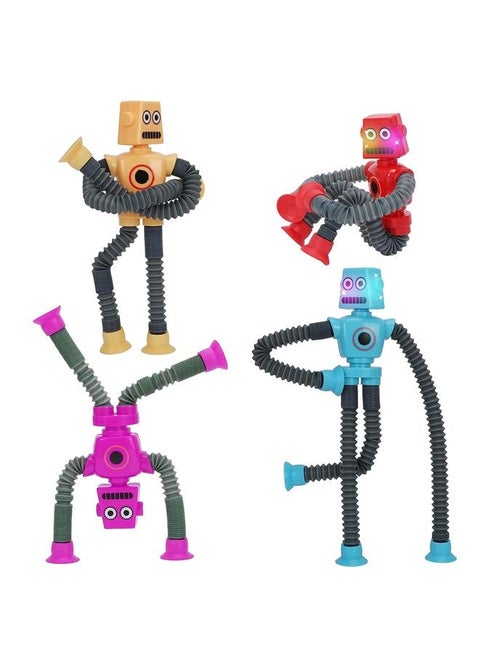 4Pcs Pop Tubes Robotics Fidget Tubes Sensory Toys Set Toddler Sensory Toys Imaginative Play Stimulating Creative Learning Robotics Pop Tubes