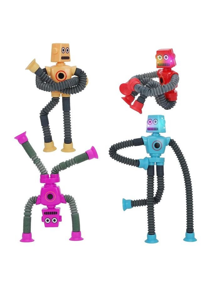 4Pcs Pop Tubes Robotics Fidget Tubes Sensory Toys Set Toddler Sensory Toys Imaginative Play Stimulating Creative Learning Robotics Pop Tubes