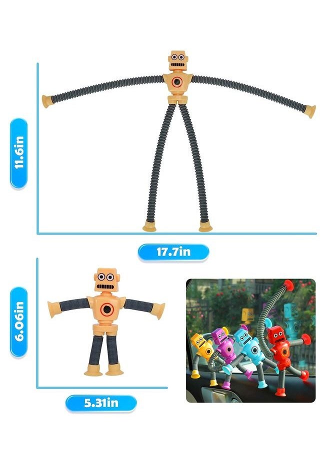 4Pcs Pop Tubes Robotics Fidget Tubes Sensory Toys Set Toddler Sensory Toys Imaginative Play Stimulating Creative Learning Robotics Pop Tubes