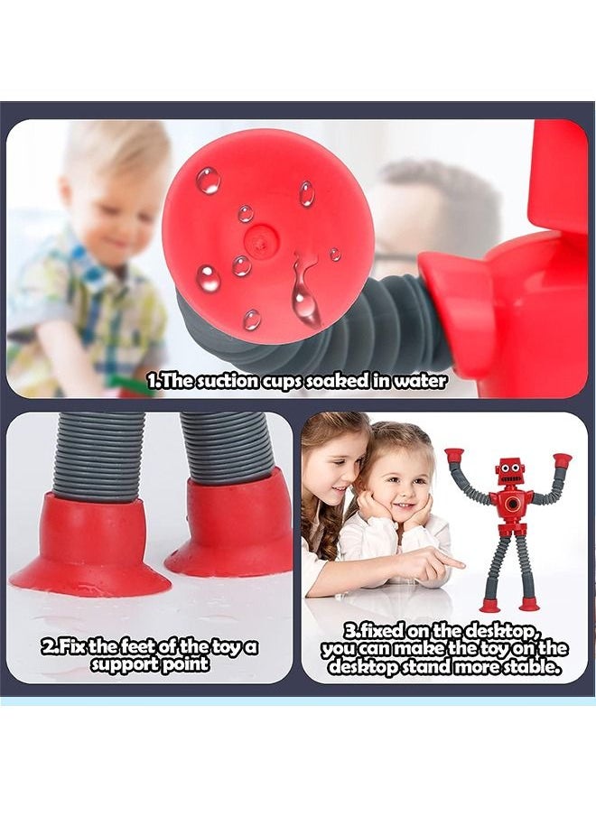 4Pcs Pop Tubes Robotics Fidget Tubes Sensory Toys Set Toddler Sensory Toys Imaginative Play Stimulating Creative Learning Robotics Pop Tubes