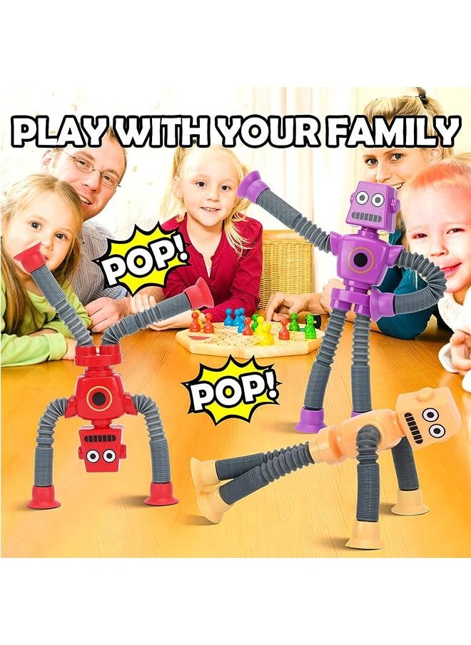 4Pcs Pop Tubes Robotics Fidget Tubes Sensory Toys Set Toddler Sensory Toys Imaginative Play Stimulating Creative Learning Robotics Pop Tubes