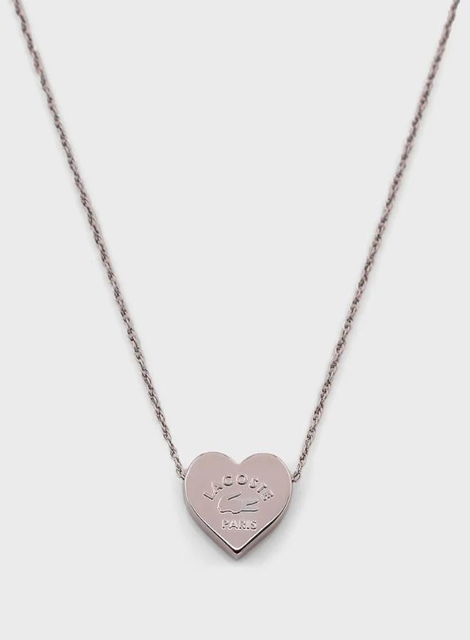 LACOSTE Love My Croc Necklace with a Heart Pendant - 2040394 - Image 1