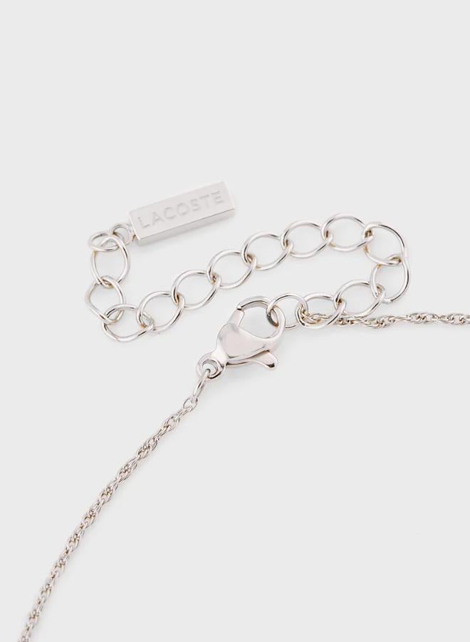 LACOSTE Love My Croc Necklace with a Heart Pendant - 2040394 - Image 3