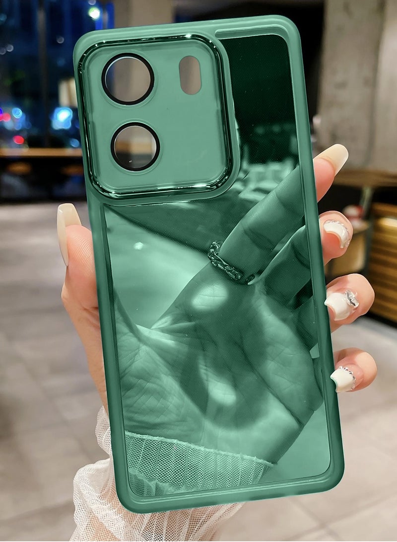 دبليو تيك غطاء خلفي أنيق مزود بحماية عدسة الكاميرا من TPU الشفاف الناعم لهاتف Oppo A5x 5G 2025 - أخضر داكن - Image 2