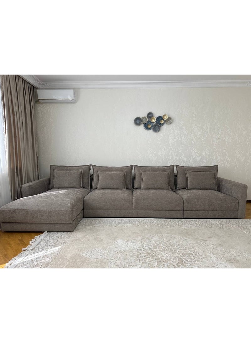 Other Manufacturer Corner sofa with comfortable seating and a new modern style, gray color - Image 1