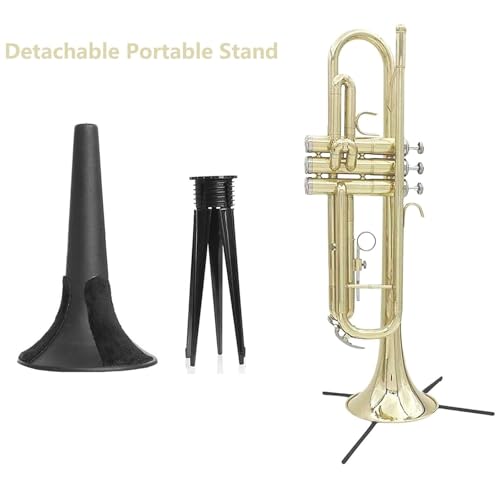 TUOREN Trumpet Stand Portable Metal 5Leg Trumpet Stand Holder Foldable Trumpet Holder Accessories for Trumpet Cornet Brass Instrument 1 Pcs - Image 3