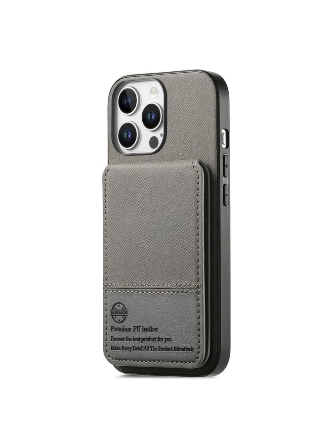 S-TOP Case For iPhone 13 Pro Max Twill Fabric Leather Vertical Flip RFID Card Bag Phone Case - Image 2