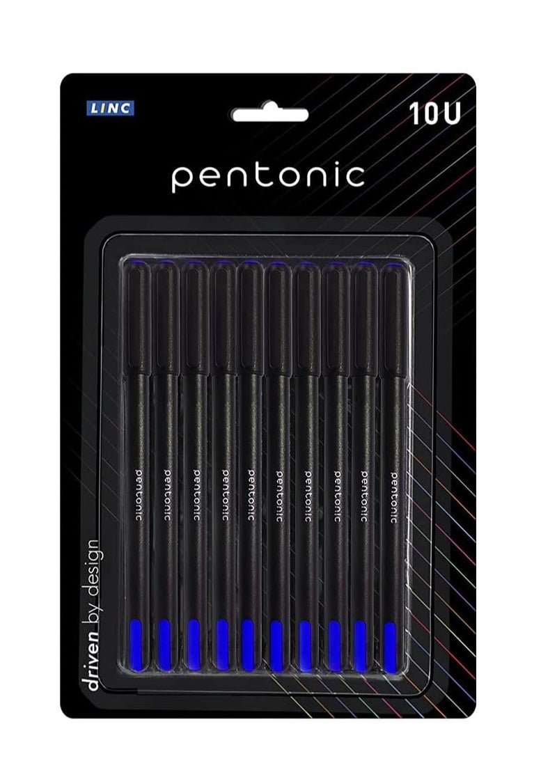 Pentonic - Pentonic LINC 0.7 mm Ball Point Pen (Blue Ink, Pack of 10) - Image 1