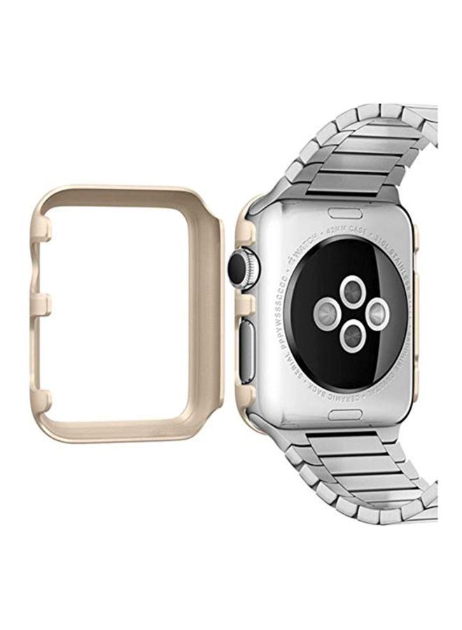 NIBEMINENT Bumper Case Cover For Apple Watch Series 3 38mm Gold  - Image 3
