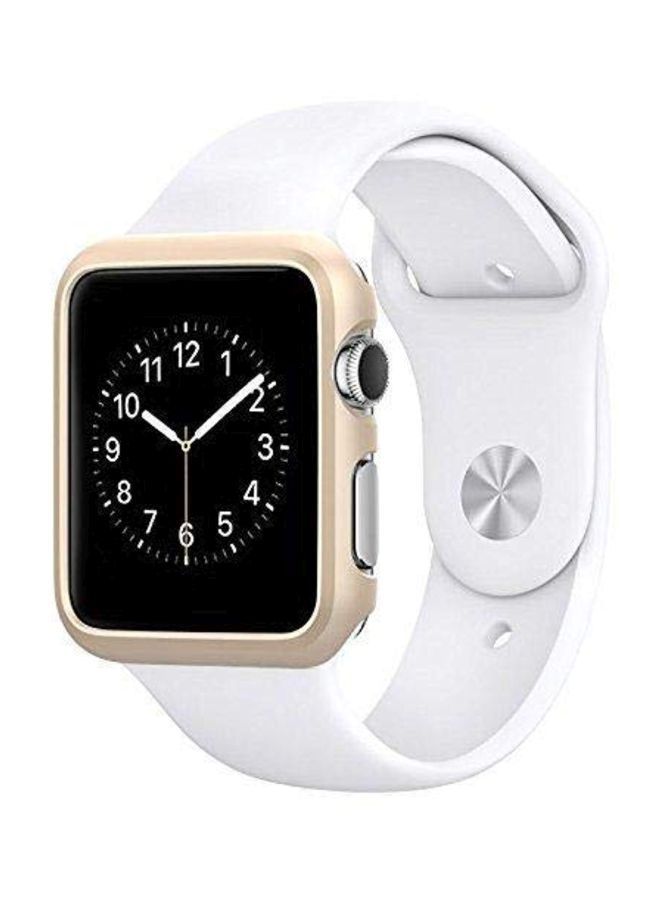 NIBEMINENT Bumper Case Cover For Apple Watch Series 3 38mm Gold  - Image 4
