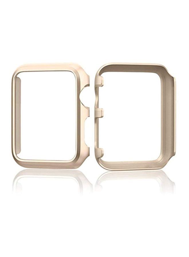 NIBEMINENT Bumper Case Cover For Apple Watch Series 3 38mm Gold  - Image 2