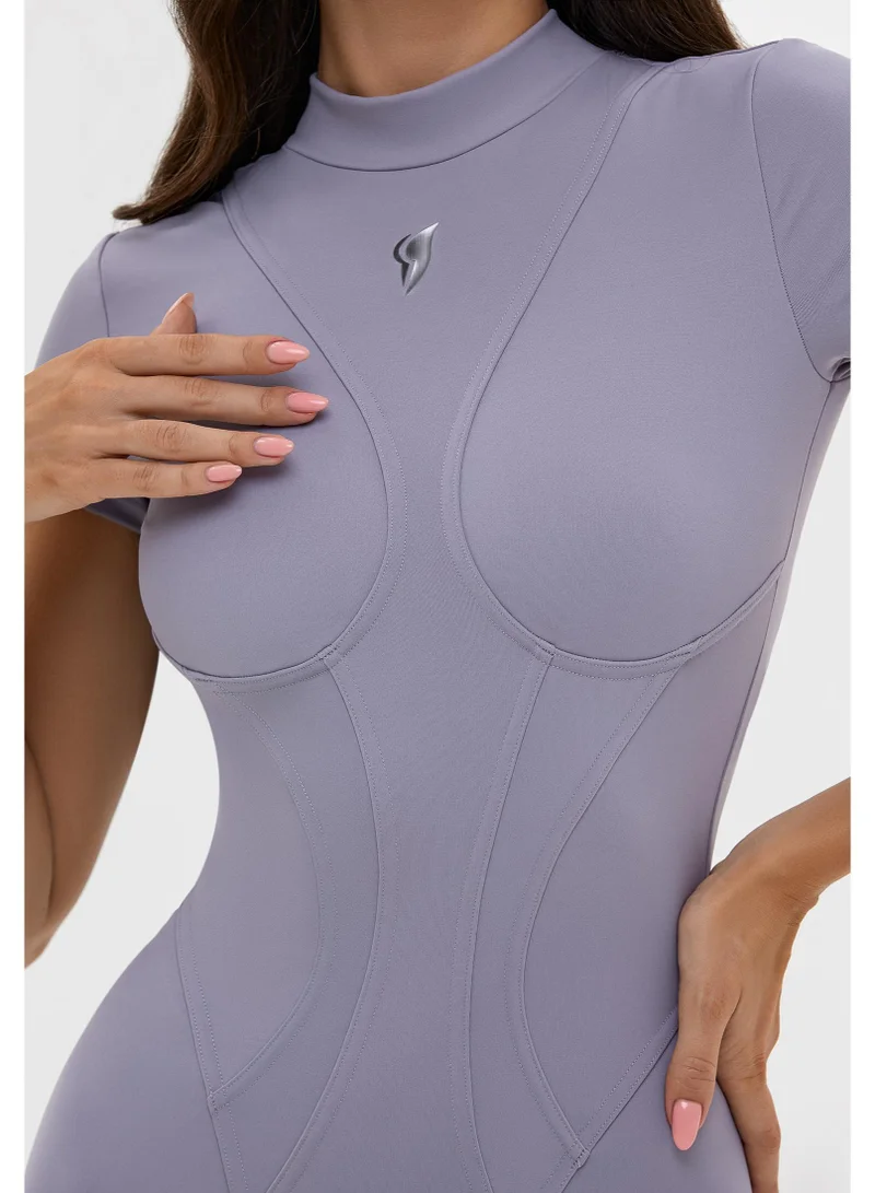 Bona Fide Extra Back Gray Extra Back Gym Jumpsuit for Women for Women | Best Price UAE