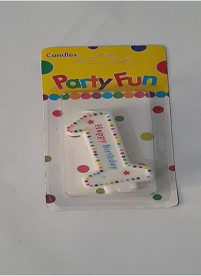 PARTY FUN - Party Fun Numbers Birthdays Unscented Candle - Image 1