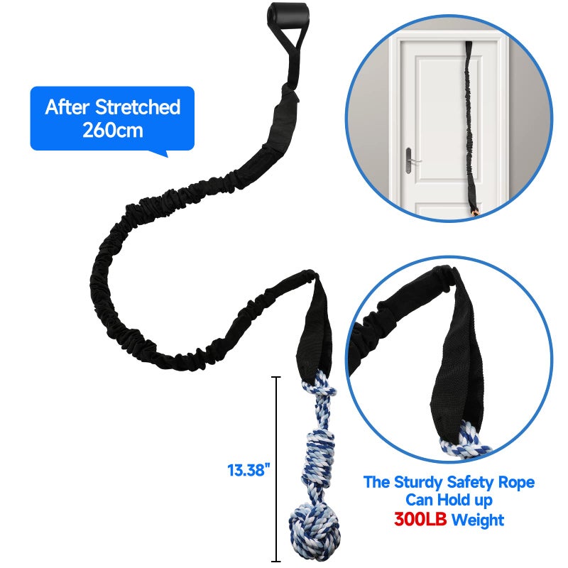 QINGFANGLI Spring Pole Dog Rope Outdoor Tug of War Toy for Pitbull Medium to Large Dogs Bungee Hanging Exercise Ropes Muscle Builder Interactive Toys (Dog Rope Toys) - Image 5