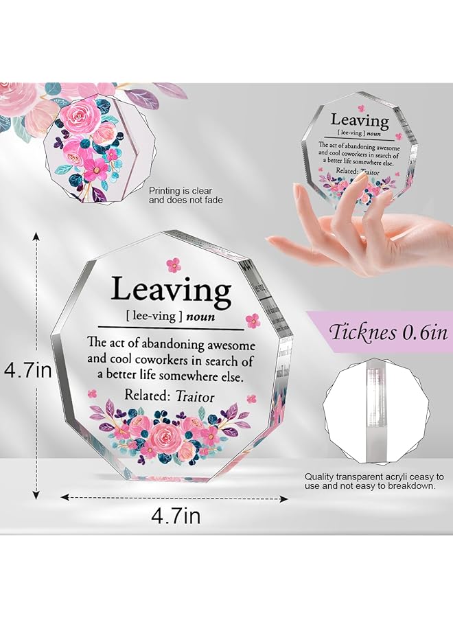 إيروريكس هدايا زملاء العمل للنساء هدايا زملاء العمل الذين يتركون العمل هدايا المكتب هدايا التقاعد هدايا الرحيل هدايا الوداع هدايا الوداع هدايا الوظائف الجديدة للنساء لافتات زخرفية من الأكريليك لزملاء العمل - Image 2