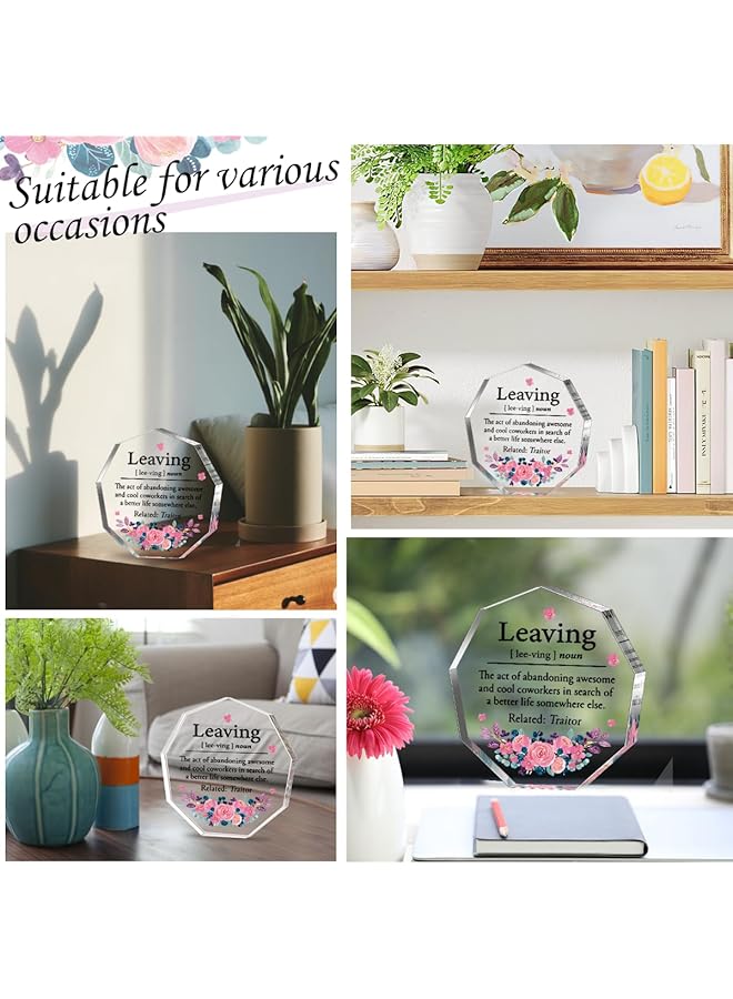 إيروريكس هدايا زملاء العمل للنساء هدايا زملاء العمل الذين يتركون العمل هدايا المكتب هدايا التقاعد هدايا الرحيل هدايا الوداع هدايا الوداع هدايا الوظائف الجديدة للنساء لافتات زخرفية من الأكريليك لزملاء العمل - Image 5