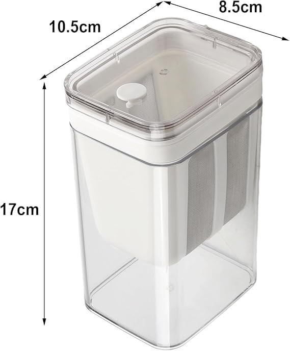 NIYANETAIL Greek Yogurt Strainer –1100ml BPA-Free Hung Curd Maker with Fine Mesh | Yogurt Filter for Greek Yogurt, Homemade Cheese, Paneer, Soy Milk & More Easy-to-Use Curd Strainer for Kitchen - Image 2