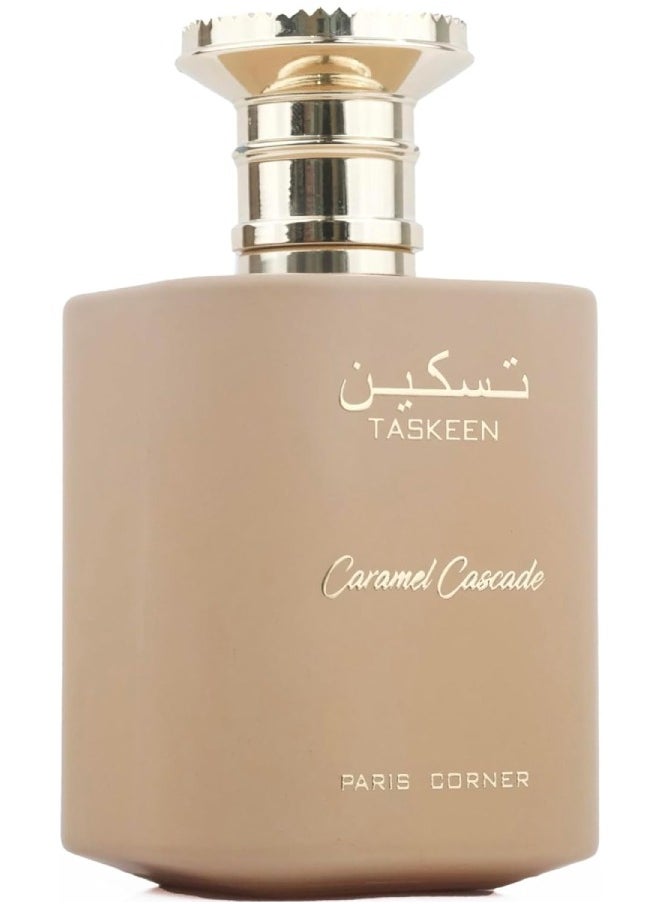 PARIS CORNER - Taskeen Caramel Cascade Perfume By Paris Corner 100 ML EDP Unisex Gourmand Fragrance (Inspired By Bianco Latte) - Image 1