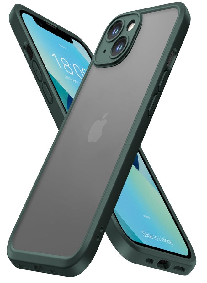 ImpactStrong Heavy Duty Guard for iPhone 13 Case [Camera Protection] [Military Grade Drop Protection] Slim Translucent Matte Phone Case 6.1 Inch, Dark Green - Image 2