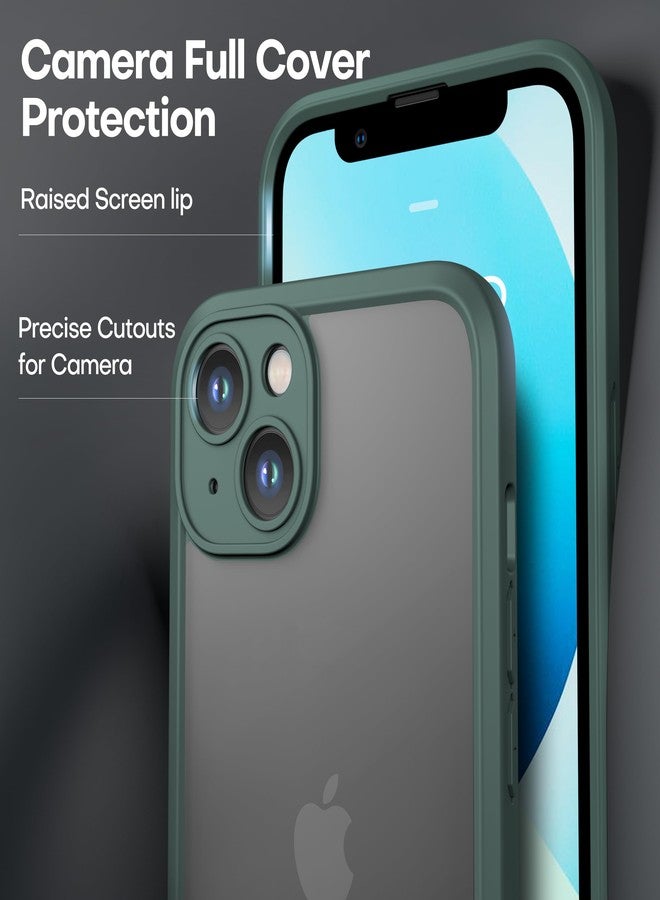 ImpactStrong Heavy Duty Guard for iPhone 13 Case [Camera Protection] [Military Grade Drop Protection] Slim Translucent Matte Phone Case 6.1 Inch, Dark Green - Image 5