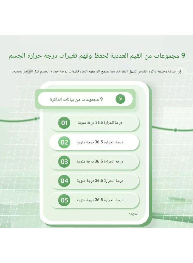مقياس حرارة إلكتروني مزدوج الاستخدام للأطفال والكبار – يتميز بتصميم ذو طرف ناعم وقراءات سريعة في 9 ثوانٍ، ويقيس هذا الجهاز المنزلي الدقيق درجة الحرارة عن طريق الفم والإبط والمستقيم. - Image 5
