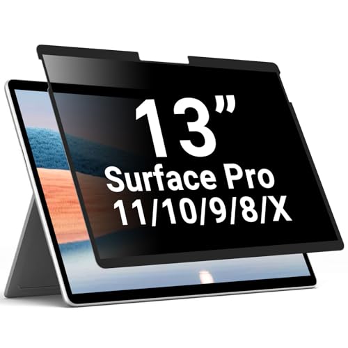 ZOEGAA Surfcae Pro 13 inch Privacy Screen, for Microsoft Surface Pro 11/10/9/8/X, Removable Privacy Screen and Reusable Anti-Spy Anti-Glare Anti Blue Light Protector - Image 1