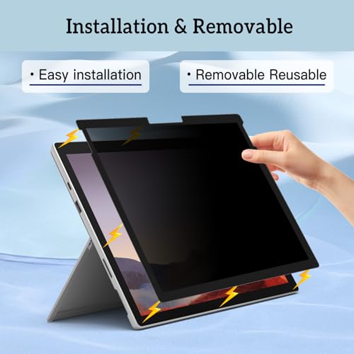ZOEGAA Surfcae Pro 13 inch Privacy Screen, for Microsoft Surface Pro 11/10/9/8/X, Removable Privacy Screen and Reusable Anti-Spy Anti-Glare Anti Blue Light Protector - Image 4