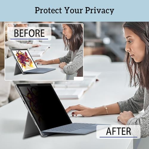 ZOEGAA Surfcae Pro 13 inch Privacy Screen, for Microsoft Surface Pro 11/10/9/8/X, Removable Privacy Screen and Reusable Anti-Spy Anti-Glare Anti Blue Light Protector - Image 5
