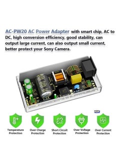 AC-PW20 AC Power Adapter NP-FW50 Dummy Battery Kit for Sony Alpha ZV-E10, A7 Series, A6500, A6400, A6300, A6100, A6000, A5100, RX10 II/III/IV, NEX – Continuous Power for Professional Photography & Videography - pzsku/Z2AEEF693C52172BC45AFZ/45/_/1740566334/b968eaaa-4cd2-443a-bd09-80d2d9e1fe7c