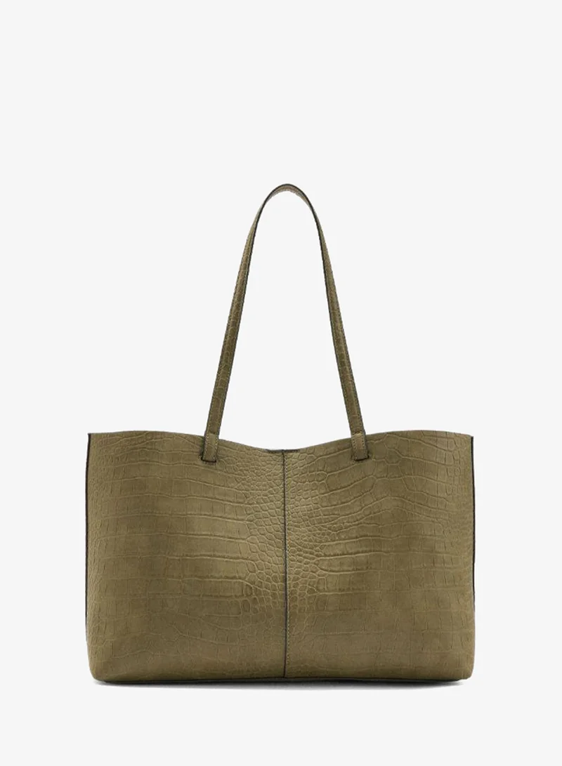 بارفوا حقيبة تسوق منقوشة على حيوانات مع حقيبة