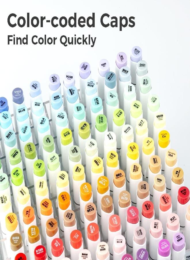 Ohuhu Refillable 320 Colors Alcohol Markers Brush Tip- Double Tipped Alcohol-based Art Sketch Marker Set for Artist Adults Coloring Illustration - Honolulu B of Ohuhu Markers -Brush & Fine Dual Tips - Image 3